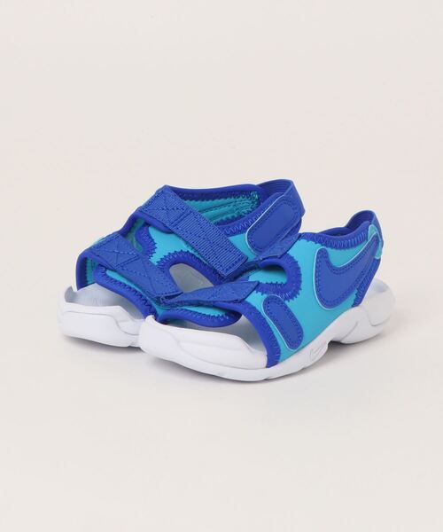 NIKE（ナイキ）の「《NIKE》ﾅｲｷ ｻﾝﾚｲ ｱｼﾞｬｽﾄ 6 PS（サンダル・キッズ・ブラック×ピンク/ブラック×ホワイト/ホワイト×パープル/ホワイト×ブルー/ホワイト×ネイビー・14.0cm/15.0cm/16.0cm/17.0cm/18.0cm/19.0cm）」の2枚目の写真