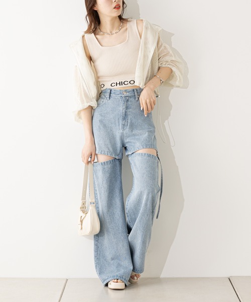Chico（チコ）の「メッシュ裾ドロストパーカー（パーカー）」 - WEAR