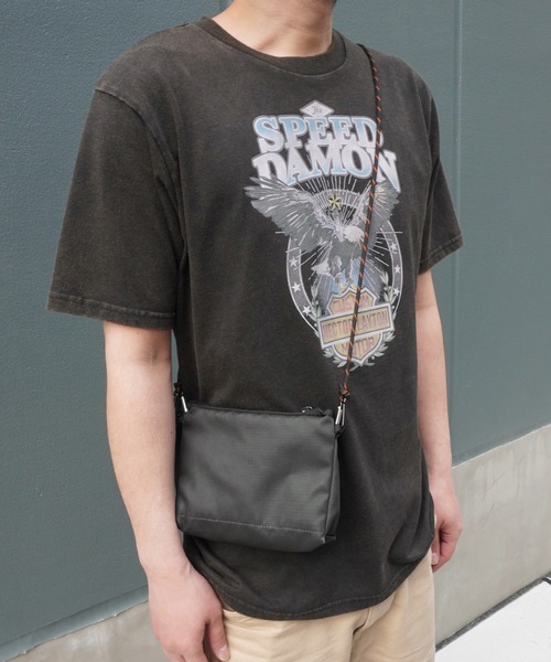 ARCHIVER(アーカイバ)の「【Bz】イーグルプリントユニセックスBIGTシャツ/プリントTシャツ(RZ)(Tシャツ/カットソー・メンズ・スミクロ/ブラック/オフホワイト・FREE)」の3枚目の写真