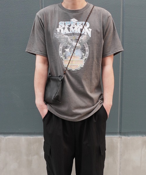 ARCHIVER(アーカイバ)の「【Bz】イーグルプリントユニセックスBIGTシャツ/プリントTシャツ(RZ)(Tシャツ/カットソー・メンズ・スミクロ/ブラック/オフホワイト・FREE)」の10枚目の写真