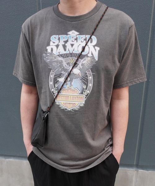 ARCHIVER(アーカイバ)の「【Bz】イーグルプリントユニセックスBIGTシャツ/プリントTシャツ(RZ)(Tシャツ/カットソー・メンズ・スミクロ/ブラック/オフホワイト・FREE)」の6枚目の写真