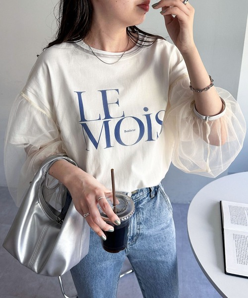 DISCOAT（ディスコート）の「チュールプルオーバー（Tシャツ/カットソー・レディース・ブラック/アイボリー・FREE）」の15枚目の写真