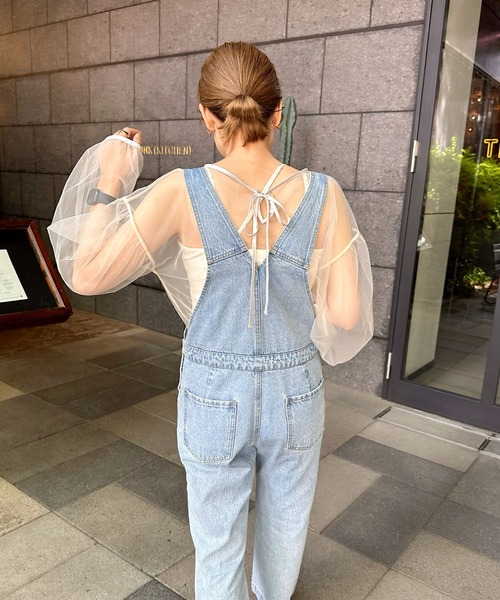 DISCOAT（ディスコート）の「チュールプルオーバー（Tシャツ/カットソー・レディース・ブラック/アイボリー・FREE）」の5枚目の写真