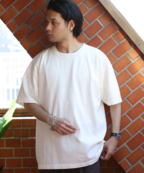 LOS ANGELES APPAREL（ロサンゼルスアパレル）の「LOS ANGELES APPAREL ガーメントダイＴシャツ（Tシャツ/カットソー・メンズ・レッド/グリーン系その他/コバルトブルー/ブラック/ネイビー/オフホワイト・LARGE/MEDIUM/X-LARGE）」の2枚目の写真