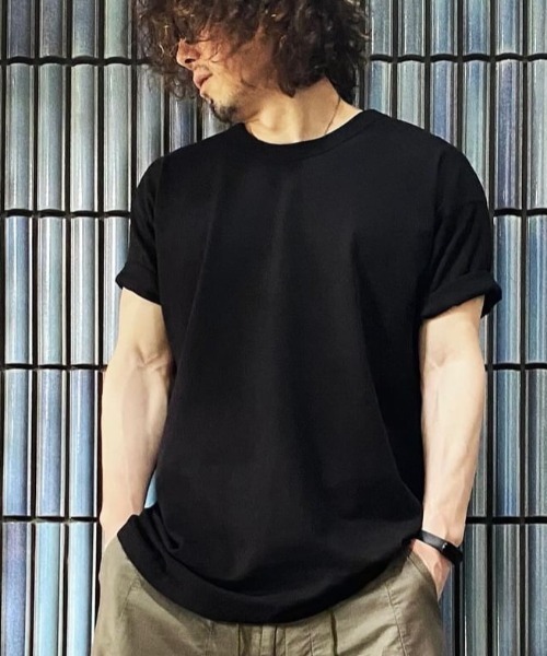 LOS ANGELES APPAREL（ロサンゼルスアパレル）の「LOS ANGELES APPAREL ガーメントダイＴシャツ（Tシャツ/カットソー・メンズ・レッド/グリーン系その他/コバルトブルー/ブラック/ネイビー/オフホワイト・LARGE/MEDIUM/X-LARGE）」の3枚目の写真