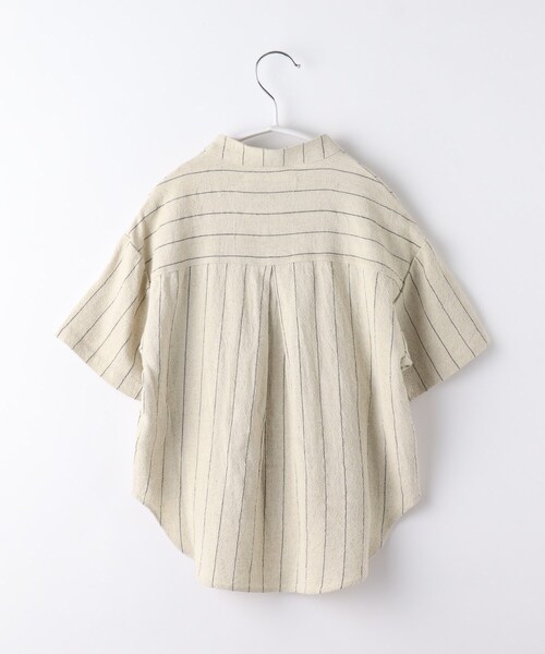 THE SHOP TK （ザ ショップ ティーケー ）の「◆【110-150】麻混ストライプバンドカラーシャツ（シャツ/ブラウス・キッズ・グレー系2/ベージュ系その他6・11/12/13/14/15 ）」の13枚目の写真