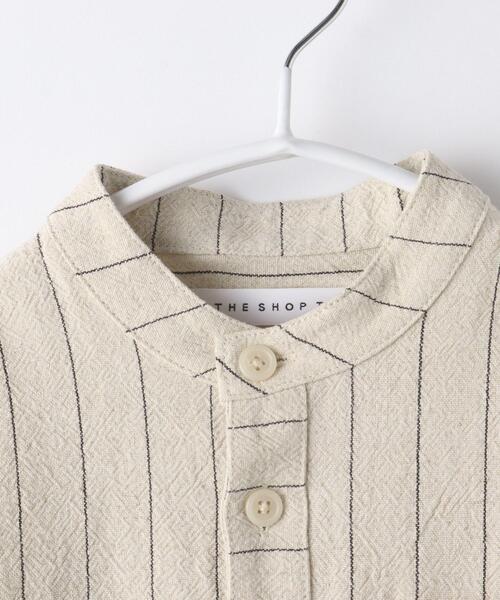 THE SHOP TK （ザ ショップ ティーケー ）の「◆【110-150】麻混ストライプバンドカラーシャツ（シャツ/ブラウス・キッズ・グレー系2/ベージュ系その他6・11/12/13/14/15 ）」の14枚目の写真