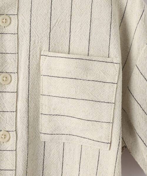 THE SHOP TK （ザ ショップ ティーケー ）の「◆【110-150】麻混ストライプバンドカラーシャツ（シャツ/ブラウス・キッズ・グレー系2/ベージュ系その他6・11/12/13/14/15 ）」の16枚目の写真