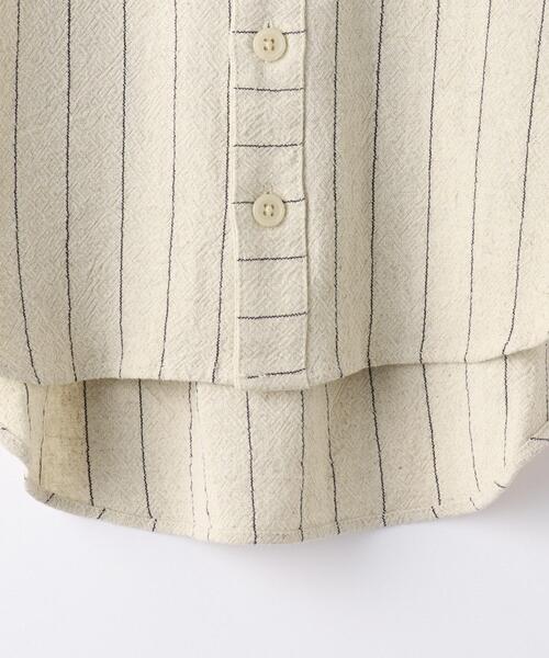 THE SHOP TK （ザ ショップ ティーケー ）の「◆【110-150】麻混ストライプバンドカラーシャツ（シャツ/ブラウス・キッズ・グレー系2/ベージュ系その他6・11/12/13/14/15 ）」の17枚目の写真