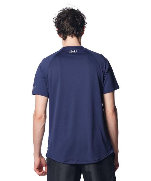 UNDER ARMOUR(アンダーアーマー)の「UAテック ショートスリーブTシャツ(ベースボール/メンズ)(タンクトップ・メンズ・ネイビー・L/XL/S/M)」の2枚目の写真