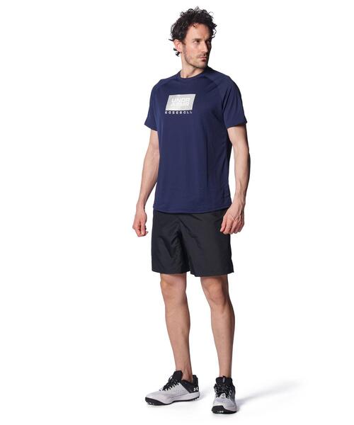 UNDER ARMOUR(アンダーアーマー)の「UAテック ショートスリーブTシャツ(ベースボール/メンズ)(タンクトップ・メンズ・ネイビー・L/XL/S/M)」の3枚目の写真