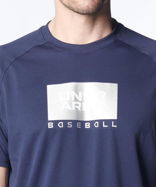 UNDER ARMOUR(アンダーアーマー)の「UAテック ショートスリーブTシャツ(ベースボール/メンズ)(タンクトップ・メンズ・ネイビー・L/XL/S/M)」の4枚目の写真