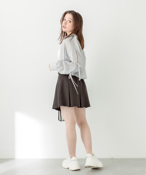OLIVE des OLIVE（オリーブデオリーブ）の「クロップドシャツ×キャミセット　1031040370（シャツ/ブラウス・レディース・オフホワイト/ブラック/サックスブルー/ラベンダー・FREE）」の15枚目の写真