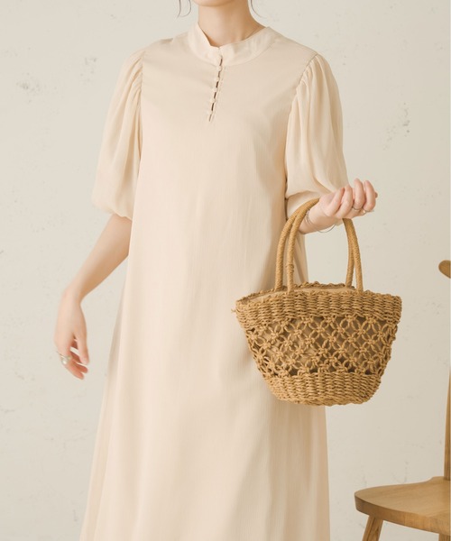 Ambre Neige(アンブルネージュ)の「2WAYシアーフレアワンピース/【WEB/EC限定商品】(ワンピース・レディース・アイボリー/ダークブラウン・FREE)」の17枚目の写真