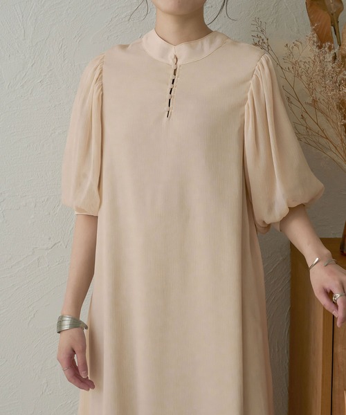 Ambre Neige(アンブルネージュ)の「2WAYシアーフレアワンピース/【WEB/EC限定商品】(ワンピース・レディース・アイボリー/ダークブラウン・FREE)」の22枚目の写真