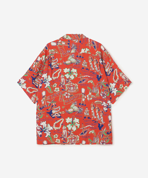 SUN SURF(サンサーフ)の「SUN SURF | 半袖ハワイアンシャツ “STATE OF HAWAII” MEN(シャツ/ブラウス・メンズ・レッド系その他・XXL/XL/L)」の2枚目の写真