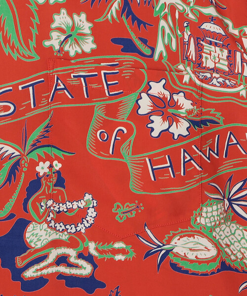SUN SURF(サンサーフ)の「SUN SURF | 半袖ハワイアンシャツ “STATE OF HAWAII” MEN(シャツ/ブラウス・メンズ・レッド系その他・XXL/XL/L)」の6枚目の写真