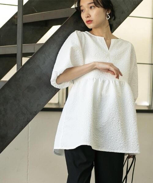 【WEB限定】フクレジャカードペプラムブラウス