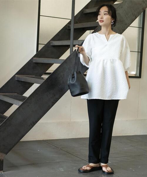 【WEB限定】フクレジャカードペプラムブラウス