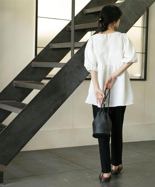 【WEB限定】フクレジャカードペプラムブラウス