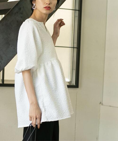 【WEB限定】フクレジャカードペプラムブラウス