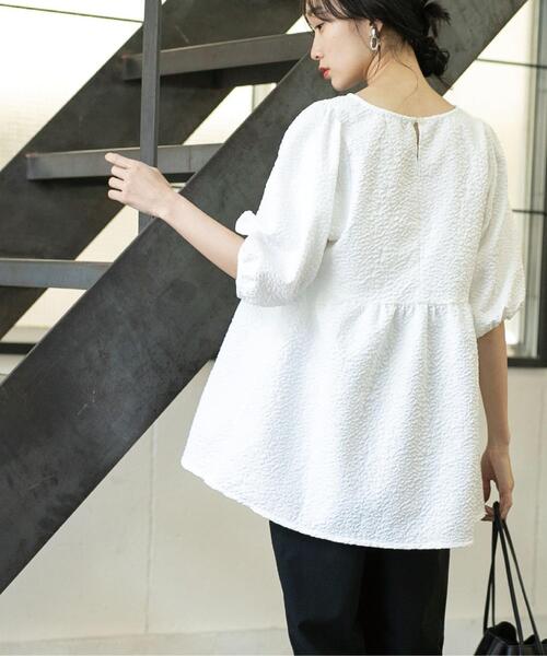 【WEB限定】フクレジャカードペプラムブラウス