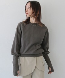 【CLEIO】バックタグロングアームトレーナー／クルーネックスウェット/BACK TAG LONG ARM TRAINER/980-10622