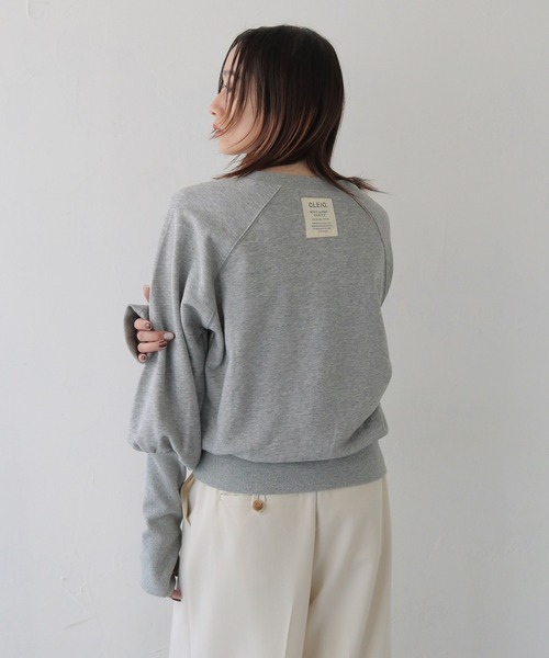 CLEIO(クレイオ)の「【CLEIO】バックタグロングアームトレーナー/クルーネックスウェット/BACK TAG LONG ARM TRAINER/980-10622(Tシャツ/カットソー・レディース・アイボリー/杢グレー/ライトオリーブ/グレー/チャコールグレー・FREE)」の17枚目の写真