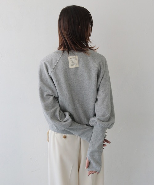 CLEIO(クレイオ)の「【CLEIO】バックタグロングアームトレーナー/クルーネックスウェット/BACK TAG LONG ARM TRAINER/980-10622(Tシャツ/カットソー・レディース・アイボリー/杢グレー/ライトオリーブ/グレー/チャコールグレー・FREE)」の16枚目の写真