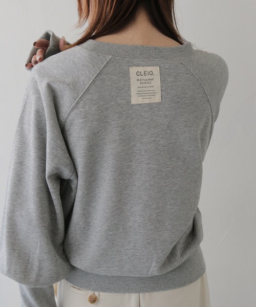 CLEIO(クレイオ)の「【CLEIO】バックタグロングアームトレーナー/クルーネックスウェット/BACK TAG LONG ARM TRAINER/980-10622(Tシャツ/カットソー・レディース・アイボリー/杢グレー/ライトオリーブ/グレー/チャコールグレー・FREE)」の15枚目の写真