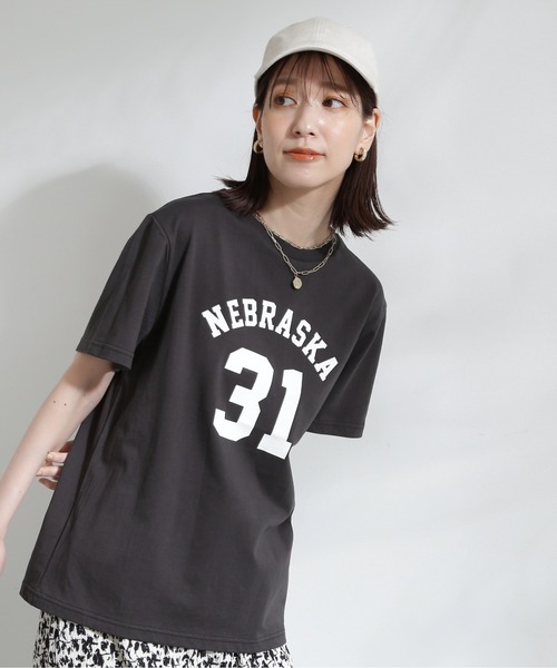 N.（N. Natural Beauty Basic）（エヌエヌナチュラルビューティーベーシック）の「◆ナンバリングロゴＴシャツ（Tシャツ/カットソー・レディース・チャコール/エンジ/ネイビー・MEDIUM）」の10枚目の写真