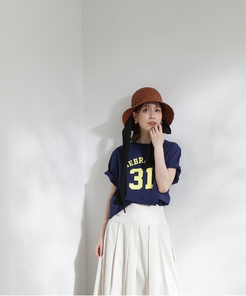 N.（N. Natural Beauty Basic）（エヌエヌナチュラルビューティーベーシック）の「◆ナンバリングロゴＴシャツ（Tシャツ/カットソー・レディース・チャコール/エンジ/ネイビー・MEDIUM）」の22枚目の写真