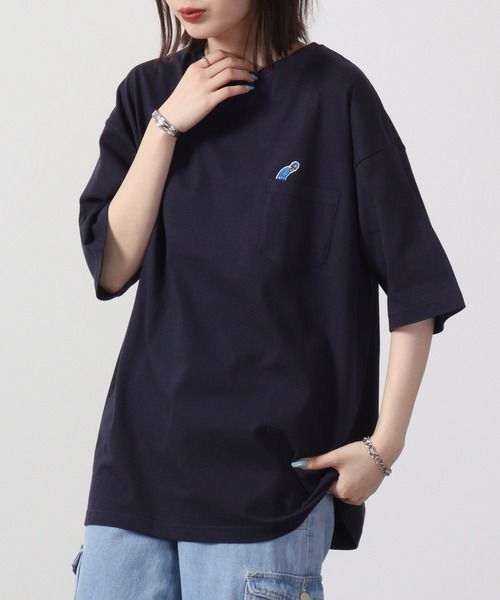 FUNALIVE(ファンアライブ)の「nappalm 刺繍ビッグサイズ半袖Tシャツ(Tシャツ/カットソー・メンズ・ブラック/ネイビー/ホワイト・F)」の1枚目の写真