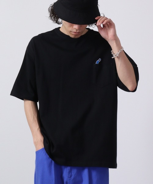 FUNALIVE(ファンアライブ)の「nappalm 刺繍ビッグサイズ半袖Tシャツ(Tシャツ/カットソー・メンズ・ブラック/ネイビー/ホワイト・F)」の3枚目の写真