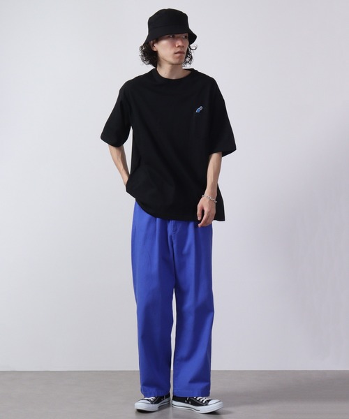 FUNALIVE(ファンアライブ)の「nappalm 刺繍ビッグサイズ半袖Tシャツ(Tシャツ/カットソー・メンズ・ブラック/ネイビー/ホワイト・F)」の21枚目の写真