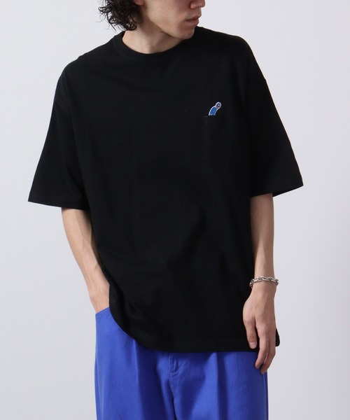 FUNALIVE(ファンアライブ)の「nappalm 刺繍ビッグサイズ半袖Tシャツ(Tシャツ/カットソー・メンズ・ブラック/ネイビー/ホワイト・F)」の13枚目の写真