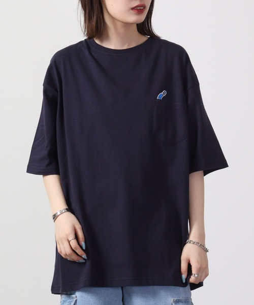 FUNALIVE(ファンアライブ)の「nappalm 刺繍ビッグサイズ半袖Tシャツ(Tシャツ/カットソー・メンズ・ブラック/ネイビー/ホワイト・F)」の22枚目の写真
