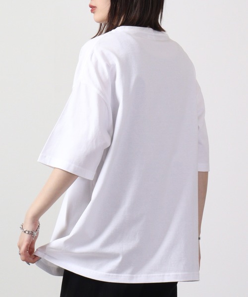 FUNALIVE(ファンアライブ)の「nappalm 刺繍ビッグサイズ半袖Tシャツ(Tシャツ/カットソー・メンズ・ブラック/ネイビー/ホワイト・F)」の9枚目の写真