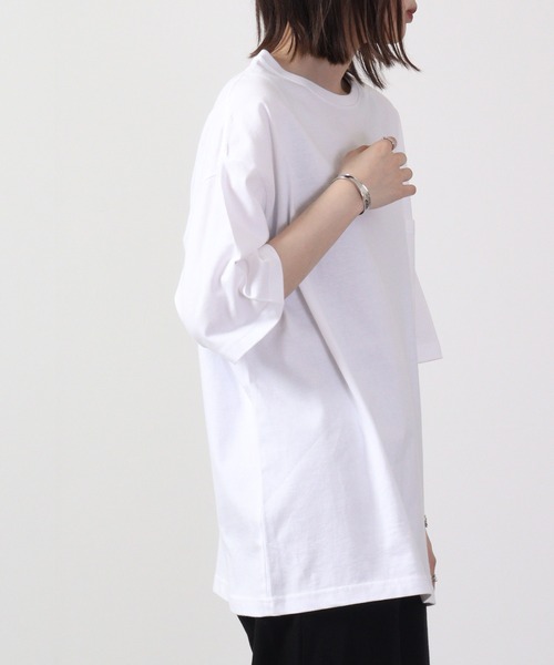 FUNALIVE(ファンアライブ)の「nappalm 刺繍ビッグサイズ半袖Tシャツ(Tシャツ/カットソー・メンズ・ブラック/ネイビー/ホワイト・F)」の7枚目の写真