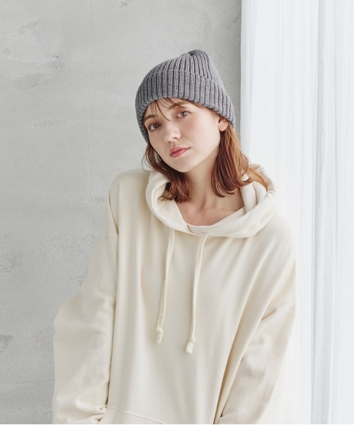 milsa（ミルサ）の「【EC限定】milsa  リブニットワッチ(リブ編みニット帽)（ニットキャップ/ビーニー・レディース・ホワイト/ライトブルー/ブラック/グレー/ピンク/オレンジ/ライトグリーン・57~59cm）」の16枚目の写真