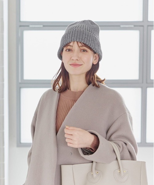 milsa（ミルサ）の「【EC限定】milsa  リブニットワッチ(リブ編みニット帽)（ニットキャップ/ビーニー・レディース・ホワイト/ライトブルー/ブラック/グレー/ピンク/オレンジ/ライトグリーン・57~59cm）」の18枚目の写真