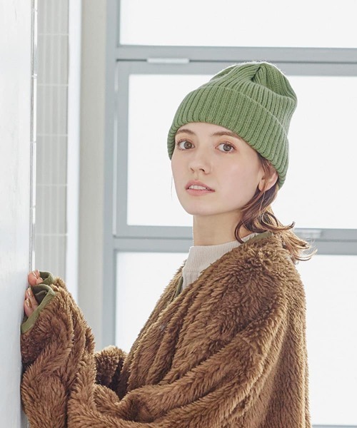 milsa（ミルサ）の「【EC限定】milsa  リブニットワッチ(リブ編みニット帽)（ニットキャップ/ビーニー・レディース・ホワイト/ライトブルー/ブラック/グレー/ピンク/オレンジ/ライトグリーン・57~59cm）」の21枚目の写真