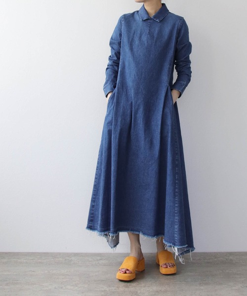 Hart(ハート)の「<Hart>denim dress(ワンピース・レディース・ブルー・38)」の1枚目の写真
