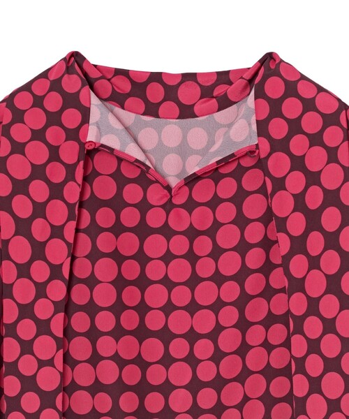 ANAYI カラードットプリントボウタイサック ワンピース ANAYI（アナイ）の「カラードットプリントボウタイサック