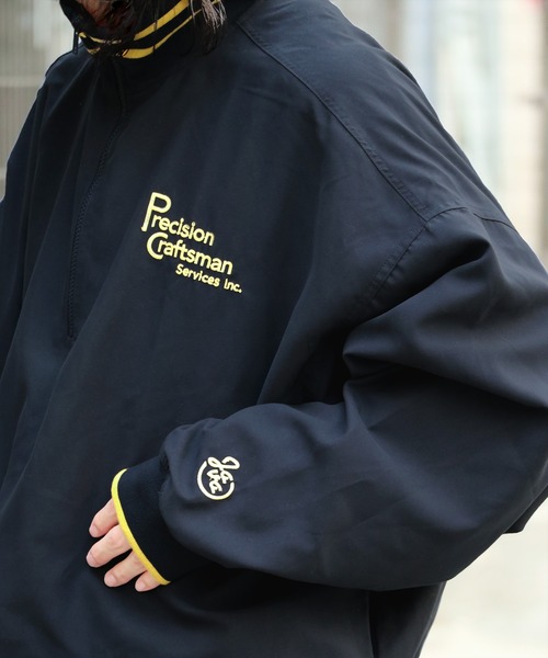 Java(ジャバ)の「《JAVAジャバ 別注》カジュアル×スポーティ。リブラインロゴ刺繍ハーフジッププルオーバー(スウェット・メンズ・ネイビー/ブラック・LARGE/MEDIUM/X-LARGE)」の15枚目の写真