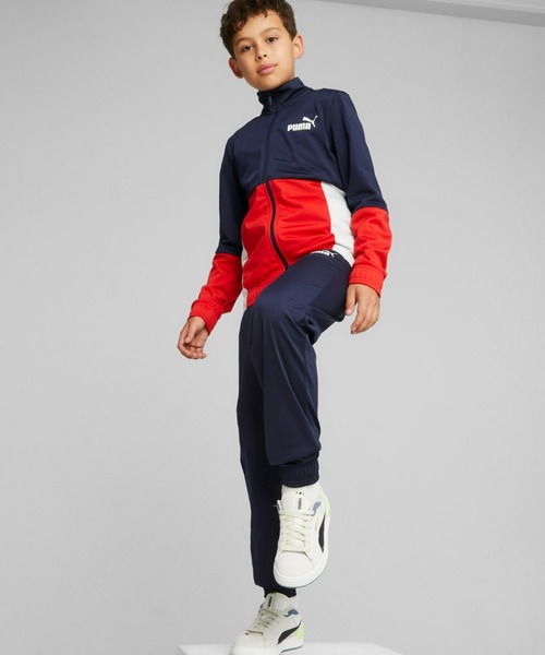 PUMA(プーマ)の「PUMA プーマ キッズ ボーイズ カラーブロック ポリエステル スーツ 上下セット 128-164cm(ジャージ・キッズ・カーキ/ブルー/ブラック/ネイビー・128/140/152)」の11枚目の写真