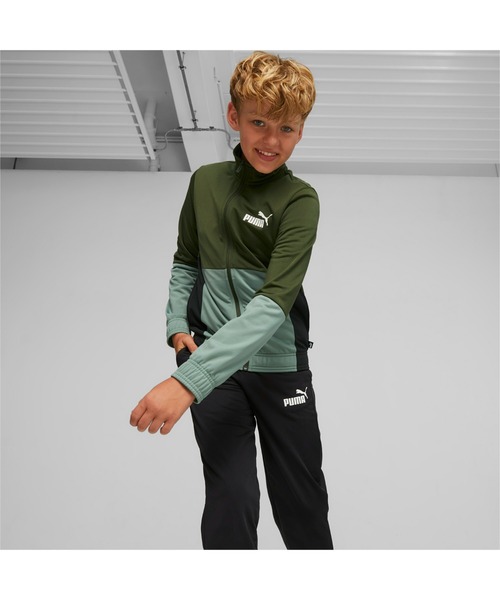PUMA(プーマ)の「PUMA プーマ キッズ ボーイズ カラーブロック ポリエステル スーツ 上下セット 128-164cm(ジャージ・キッズ・カーキ/ブルー/ブラック/ネイビー・128/140/152)」の9枚目の写真