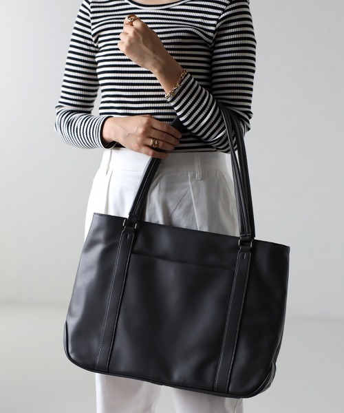 GUSCIO UOMO（グッシオ ウォーモ）の「【グッシオウォーモ】　ビジネストートバッグ　大容量20Lサイズ　軽量（ビジネスバッグ・メンズ・ネイビー/グレー/ブラック/グレイッシュベージュ・FREE）」の19枚目の写真