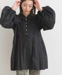 サイドバックプリーツブラウス