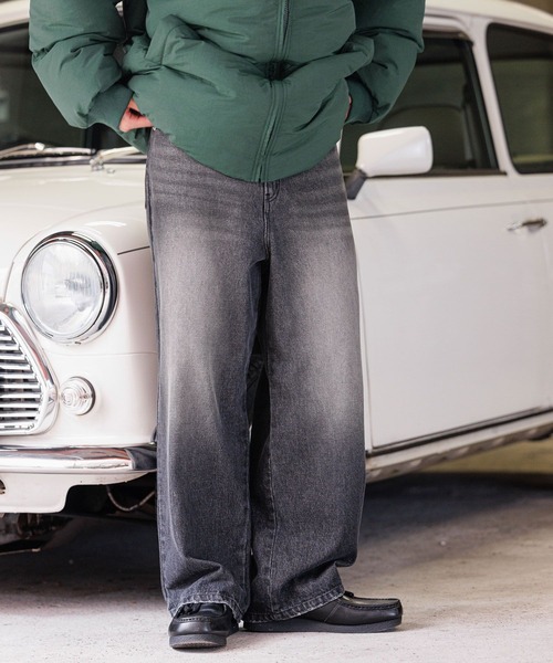 PBLIM（ページボーイリム）の「PBLIM/オーバーダイデニム（デニムパンツ・レディース・サックスブルー/ブラック・LARGE/MEDIUM）」の14枚目の写真